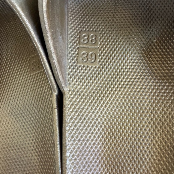 Gold Slide Sandals - Picture 3 of 4